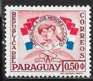 Paraguay 515: 50c Chaco Soldier and Nurse, MH, VF