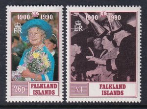 Falkland Islands 524-525 Queen Mother MNH VF