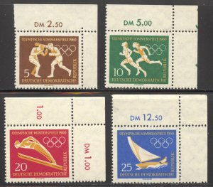 DDR Scott 488-491 MNHOG - 1960 Olympic Games Set - SCV $4.75