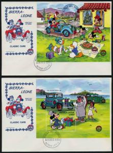 Sierra Leone 1147-56 on FDC's Disney, Classic Cars, Christmas, Mickey Mouse