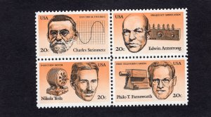 2058a American Inventors, MNH blk/4