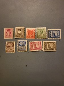 Stamps Rhodes Scott #15-23  hinged
