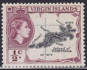 British Virgin Islands 115 Map of Tortola 1956