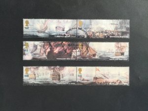 GB 2005. Anniversary of Trafalgar.  Set of 6 used stamps ex FDC