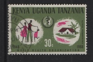 Kenya, Uganda, & Tanzania #185 used 1968 WHO anniversary 30c