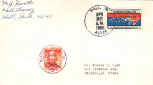 United States Indiana Hall 46145 1966 4-bar  1966-1978  Philatelic.