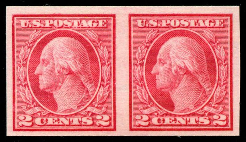 momen: US Stamps #459 Pair Mint OG NH Weiss Cert XF-SUP