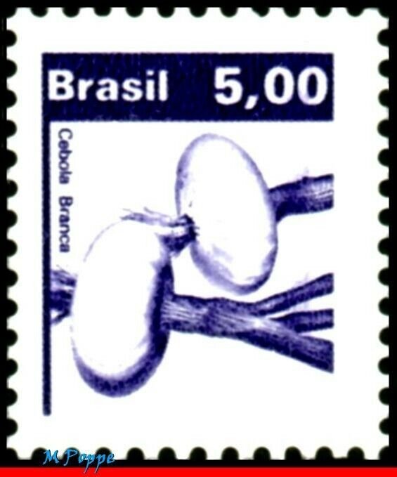 1661 BRAZIL 1982 - ECONOMIC RESOURCES, ONIONS, VEGETABLES, PLANTS, RHM 605, MNH