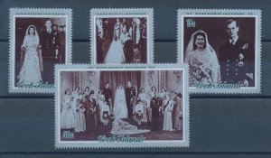 [114314] Cook Islands 1972 Royalty Silver wedding Queen Elizabeth II  MNH