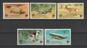 TANZANIA 1977 WWF SG 212/6 MNH