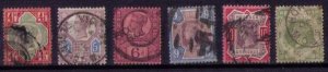 Great Britain Sc 111-122 Used Complete Jubilee Set Queen Victoria (1887-92) F-VF