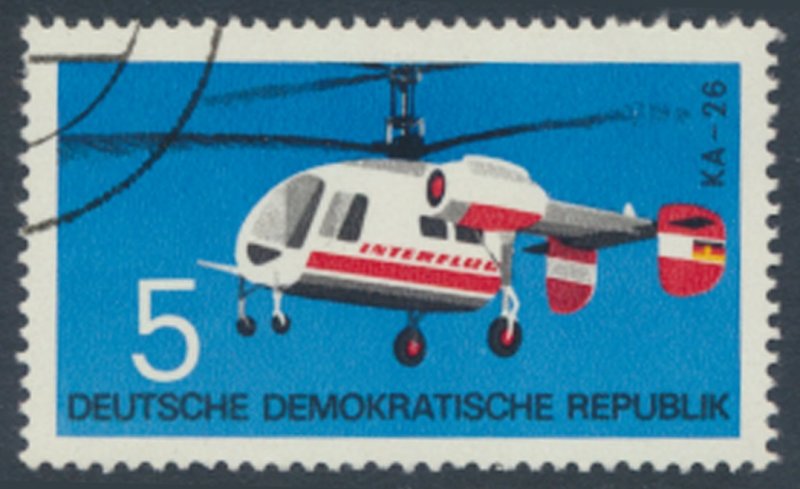 German Democratic Republic  SC# 1366  Aircraft Helicopter  CTO    see details...