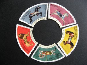 Canada Carousel set of 5 used booklet singles Sc 3344-8