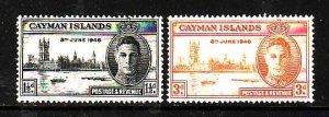 Cayman Is.-Sc#112-3- id2-unused hinged KGVI set-Omnibus-Peace Issue-1946-