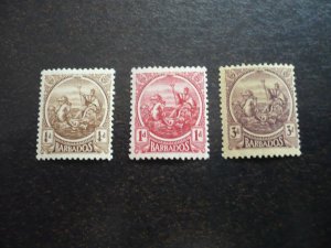 Stamps - Barbados - Scott# 152,154,162 - Mint Hinged Part Set of 3 Stamps