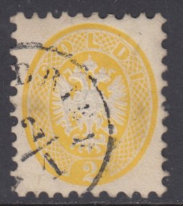 ITALY - 1864 Lombardo Veneto - Sassone n.41 dent. 9 1/2  usato