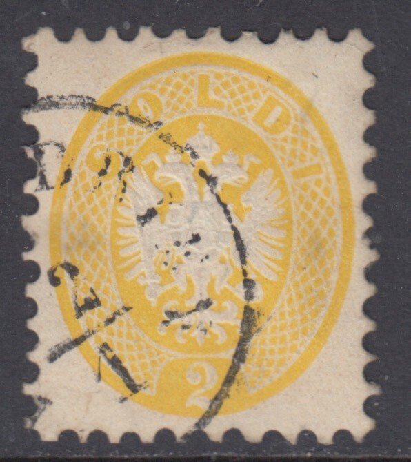 ITALY - 1864 Lombardo Veneto - Sassone n.41 dent. 9 1/2  usato
