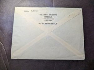 1952 British Sierra Leone Airmail Cover Freetown to Lund Sweden