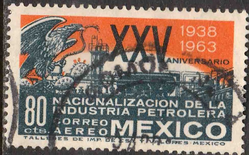 MEXICO C270 25th Anniv of Nationalization Oil Industry Used VF. (1055)