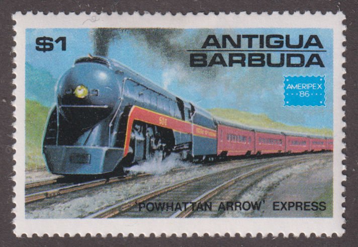 Antigua & Barbuda 936 Powhattan Arrow Express Train 1986