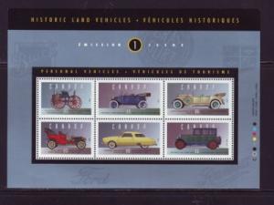 Canada Sc 1490 1993 Historic Old Cars stamp sheet mint NH