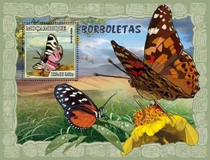 MOZAMBIQUE - 2007 - Butterflies - Perf Souv Sheet - Mint Never Hinged