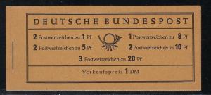 Germany Bund Scott # 737Ab, mint nh, booklet MH4yII