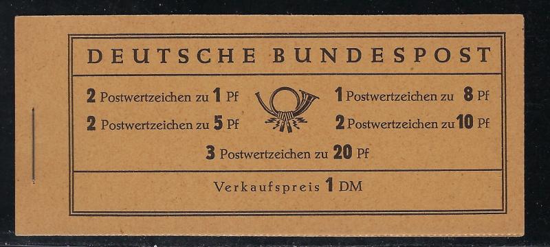 Germany Bund Scott # 737Ab, mint nh, booklet MH4yII