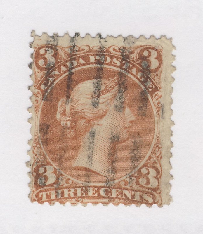 Canada Large Queen Used Stamp #25-3c F/VF Used Guide Value = $35.00