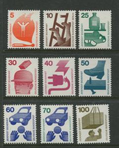 GERMANY. -Scott 1074-75, 077-83 - Accident Prev.-1971- MNH -Short Set of 9 Stamp