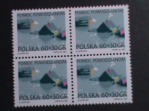 POLAND-1997 SC#B149 AID FOR OLDER RIVER FLOOD VICTIMS -MNH BLOCK VERY FINE