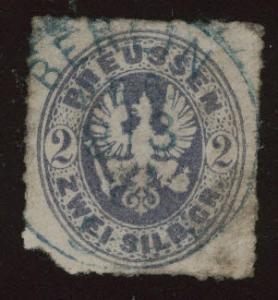 Prussia German State Scott  18 coat of arms clipped corner