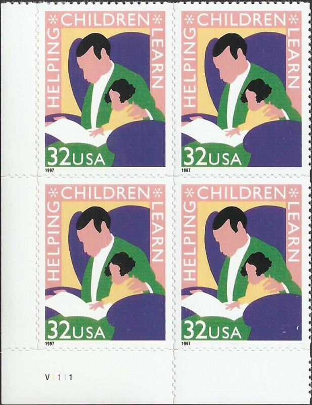 # 3125 MINT NEVER HINGED ( MNH ) Plate Block HELPING CHILDREN LEARN