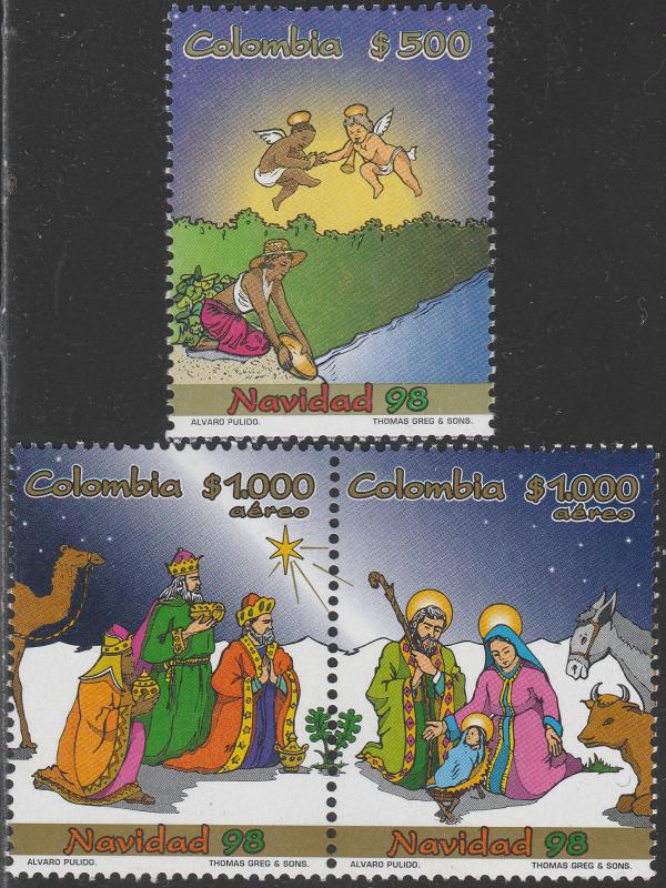 COLOMBIA 1147-1148, CHRISTMAS SEASON, 1998. MINT, NH. F-VF. (541)