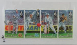 1995 New Zealand SC #1244-47 CENTENARY OF NZ CRICKET MNH stamps