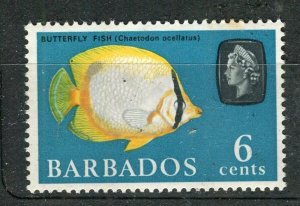 BARBADOS; 1965 early QEII Marine Life issue fine Mint 6c. value