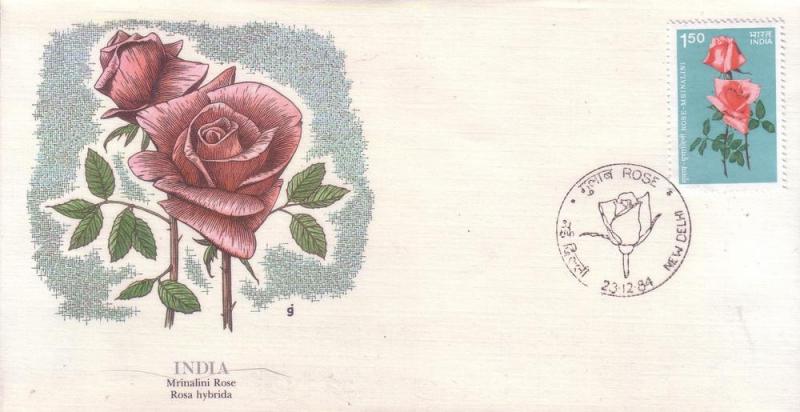 India FDC SC# 1074 Sugandha Rose L46