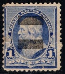 1890 US Scott #- 219 1 Cent Benjamin Franklin Silent Precancel Used