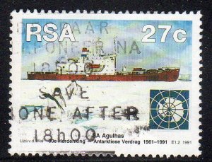 South Africa 814 - Used - 27c SA Agulhas / Penguins (1991) (3)