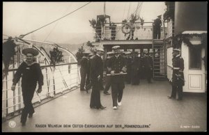 Germany WWI Navy Kriegsmarine Kaiser Wilhelm Easter Egg Hunt  RPPC G61959