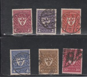 Germany # 212-217, Arms of Munich, Used Set, 1/2 Cat.