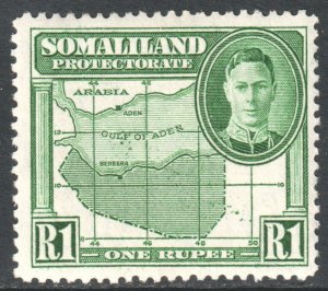 Somaliland Scott 104 - SG113, 1942 George VI 1r MH*