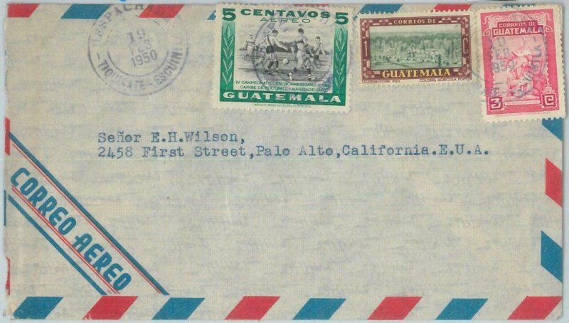 81663 - GUATEMALA  - Postal HIistory - COVER from TIQUISATE-ESCUINTIA 1950