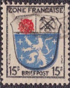 Germany -French Occupation 1945 -  4N7 Used