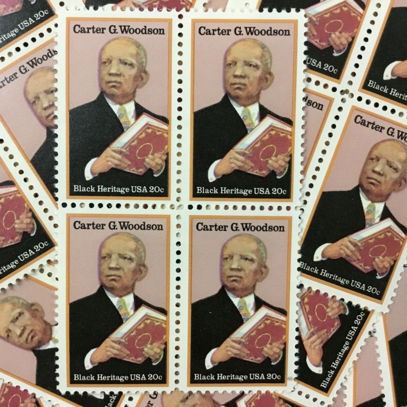 2073   Carter G. Woodson, Black Heritage   100 MNH  20c stamps 1984 $20 face