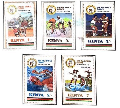 A) 1987, KENYA, VOLLEYBALL, CYCLING, BOXING, SWIMMING, OBSTACLE RACING, IV AFRIC