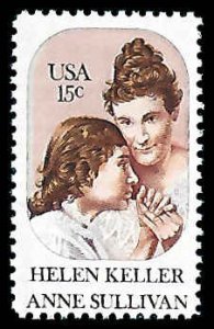 PCBstamps   US #1824 15c Helen Keller & Anne Sullivan, MNH, (21)