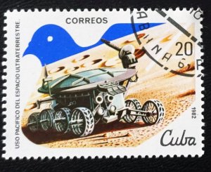 CUBA Sc# 2504 PEACEFUL USE OF OUTER SPACE  Lunokhod  Vehicle 20c  1982  used cto