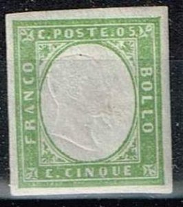 Italy-Sardinia 1863,Sc.#10a MLH Vittorio Emanuele II, 4th composition