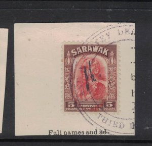 Sarawak Jap Oc Revenue $5 VFU (7awg)